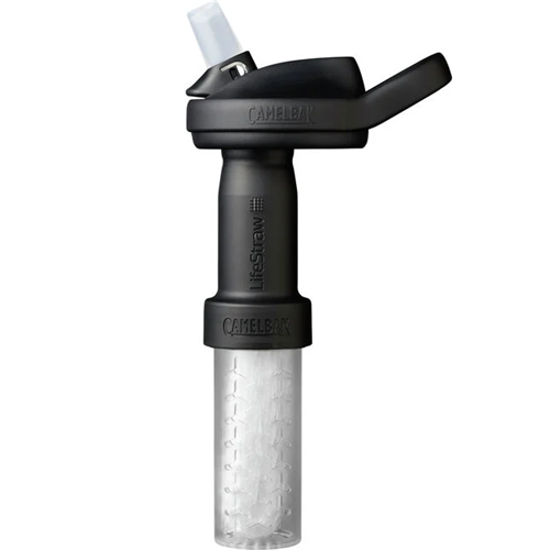 CamelBak LifeStraw bottle filter set with hollow fiber and ion exchange filters for clean, safe drinking water.